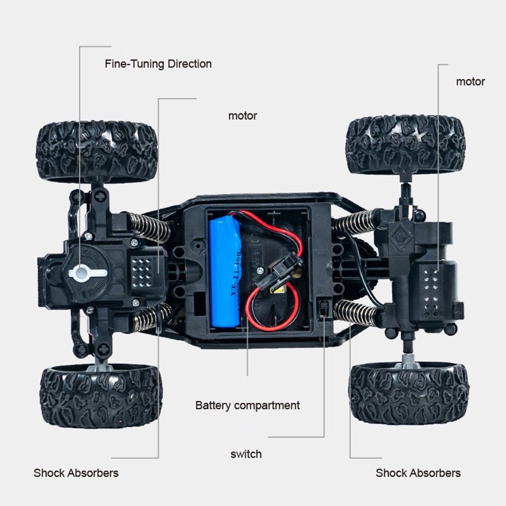 Mobil Remote Control Rock Crawler Offroad Alloy Material Mainan Anak Termurah