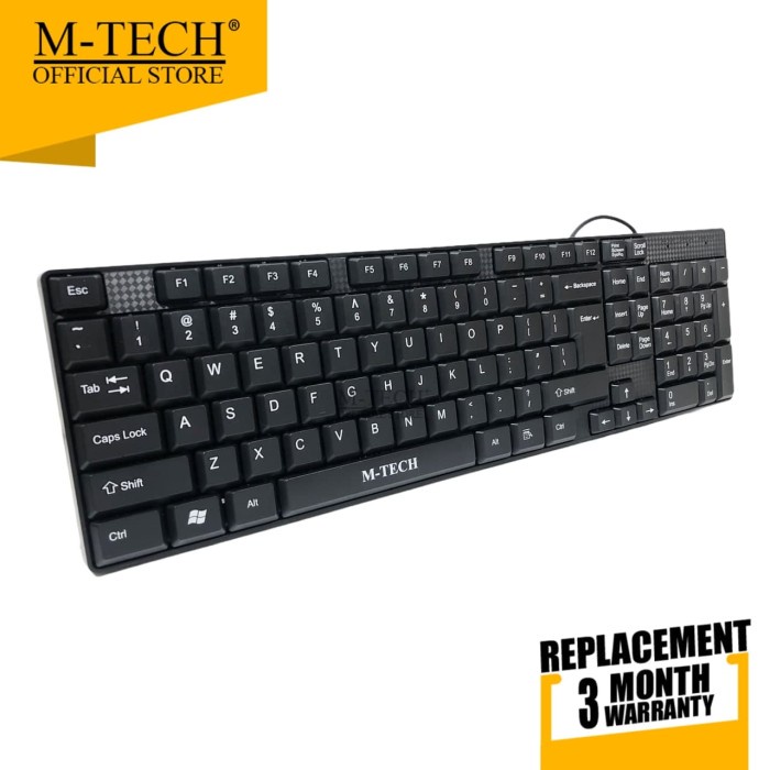 Keyboard M-Tech Original Keyboard Usb Standar For Pc Laptop Android - Hitam