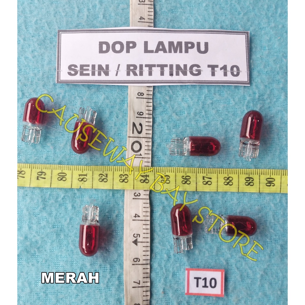 DOP LAMPU SEIN/ RITTING T-10 MERAH