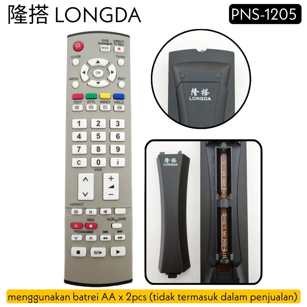 Remote TV LCD LED PANASONI LONGDA PNS 1205