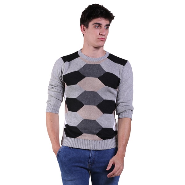 Sweater Pria Modern Rajut Hitam – SWE 852