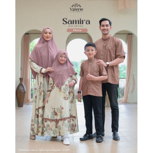 Sarimbit 2023 SAMIRA Valerie Hijab Silk Toyobo Family Set Eid Series Couple Keluarga Seragam Lebaran