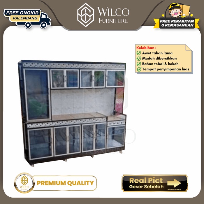 Rak Dapur Aluminium Meja Keramik / Kitchen Set Aluminium Custom PLG