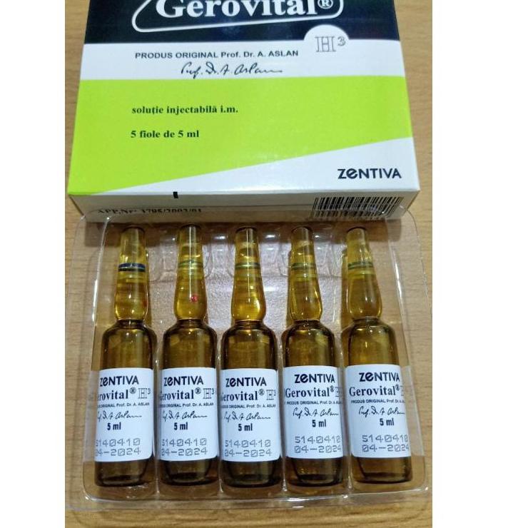 Pasti Sampai Gerovital ori box hijau kehitaman new ampule bening