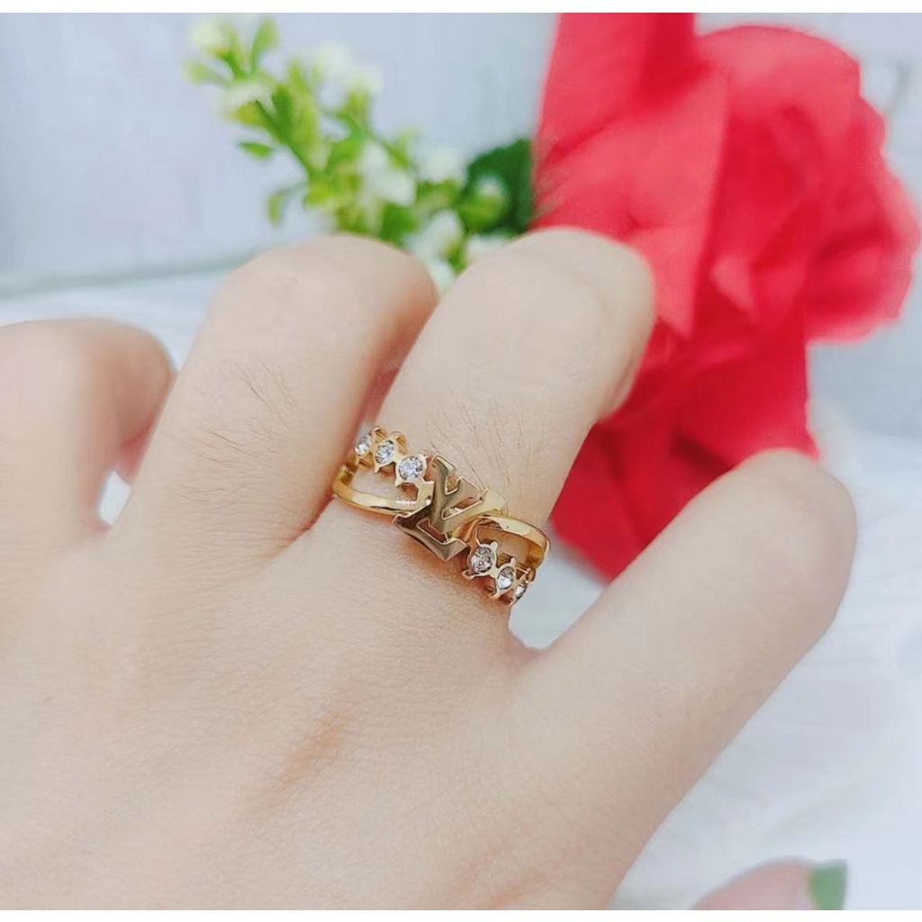 Cincin Titanium Permata Cantik Perhiasan Wanita Jewelry K015/016/017/018