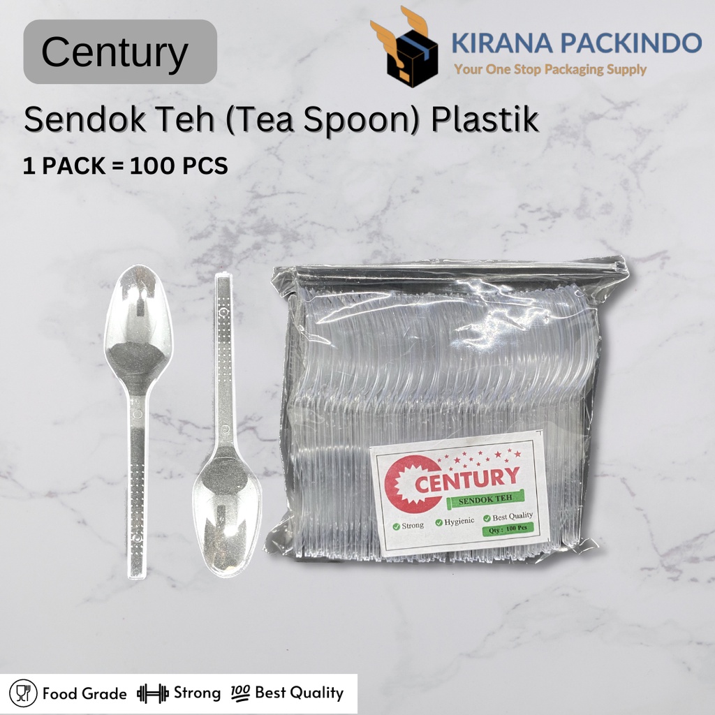 Sendok Teh (Tea Spoon) Plastik Victory Bening - 100pcs
