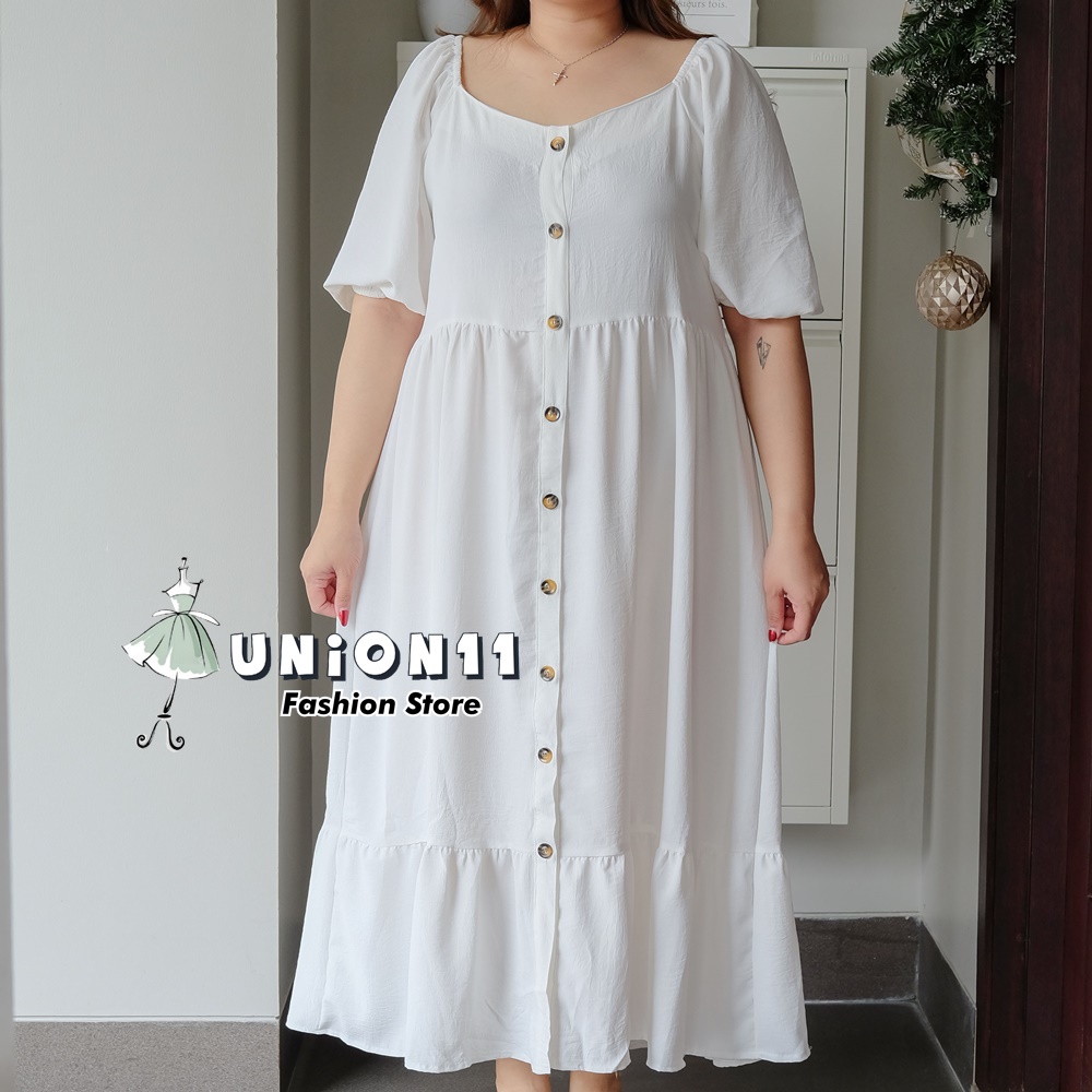 UNION11 - DRESS JUMBO WANITA LD 120 / BAJU JUMBO WANITA / MAXI JUMBO BAHAN CRINKLE / DRESS JUMBO WANITA MUAT BB 90 KG DAMIAN