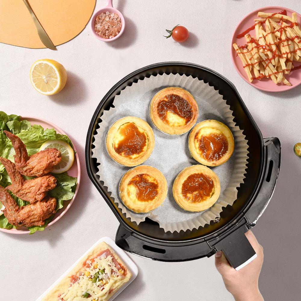 Chookyy 100Pcs Air Fryer Baking Sekali Pakai Cangkir Tahan Minyak Aksesoris Dapur Perkamen