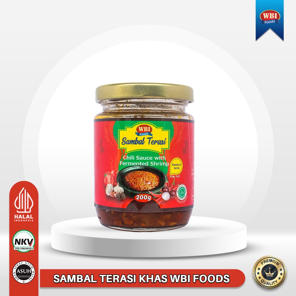 

Sambal Terasi, Sambal Tradisional WBI FOODS Botol Jar 200gr