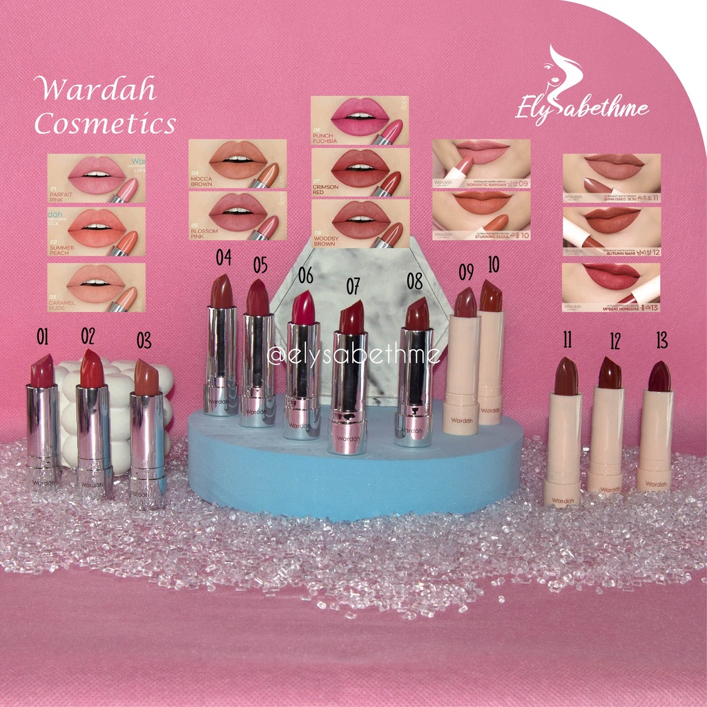 ✿ELYSABETHME✿ 🅆 🄰 🅁 🄳 🄰 🄷 Wardah Lipstik Ultralight korea untuk warna bibir ombre hasil natural lipcream mattee kosmetik halal