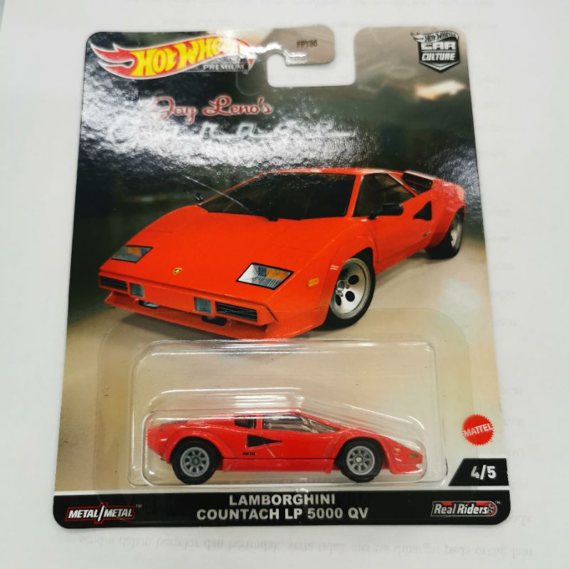 Hot Wheels JAY LENO'S GARAGE Lamborghini countach LP 5000 QV merah