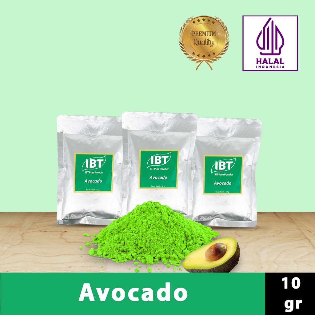 

Bahan Makanan Serbuk Bubuk Kue Avocado Alpukat IBT Pure Powder Murni Sachet