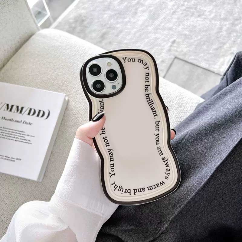 Realme 10 C33 C30 C31 C35 C21Y C25Y RealmeC11 C25 C17 C15 C12 C3 C2 Realme 7i 5 5i 6i 7 Pro Simple Wavy Huruf Wave Edge TPU Phone Case Cover