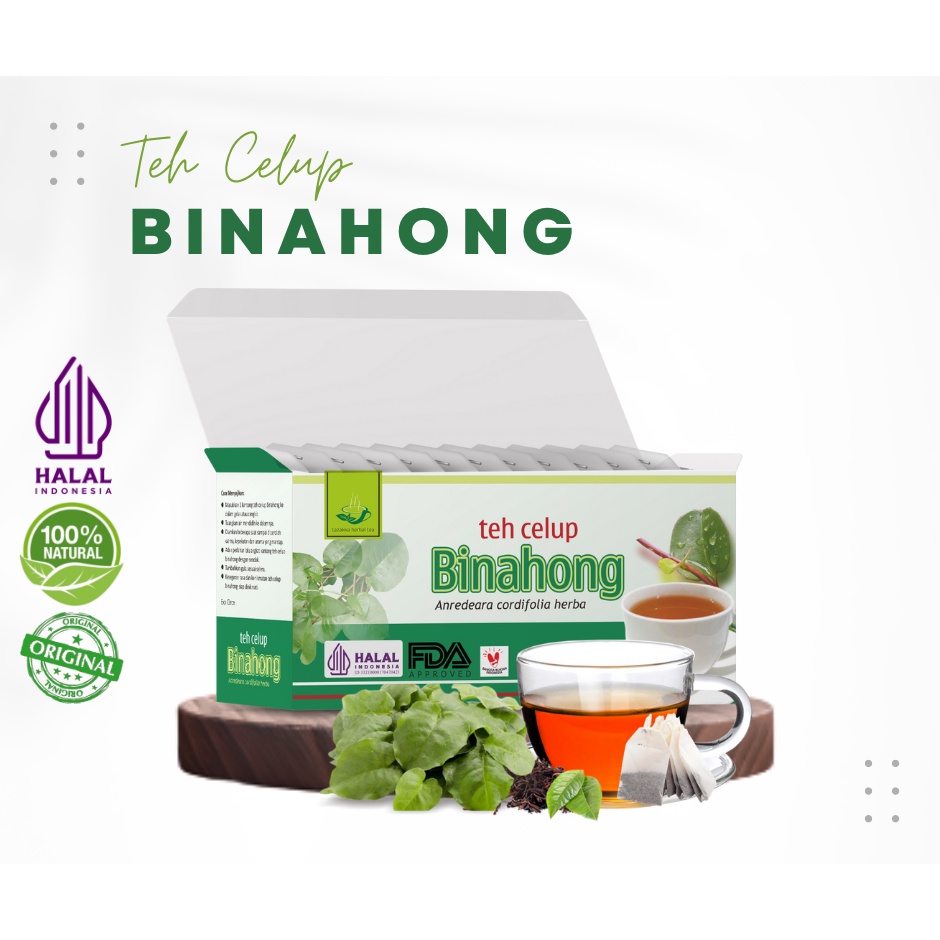 

Tazakka Teh Daun Binahong Kering Isi 20 Kantung Celup Tea Bag Minuman Kesehatan Herbal Pengering Luka Antioksidan tinggi pencegah kanker Halal BPOM