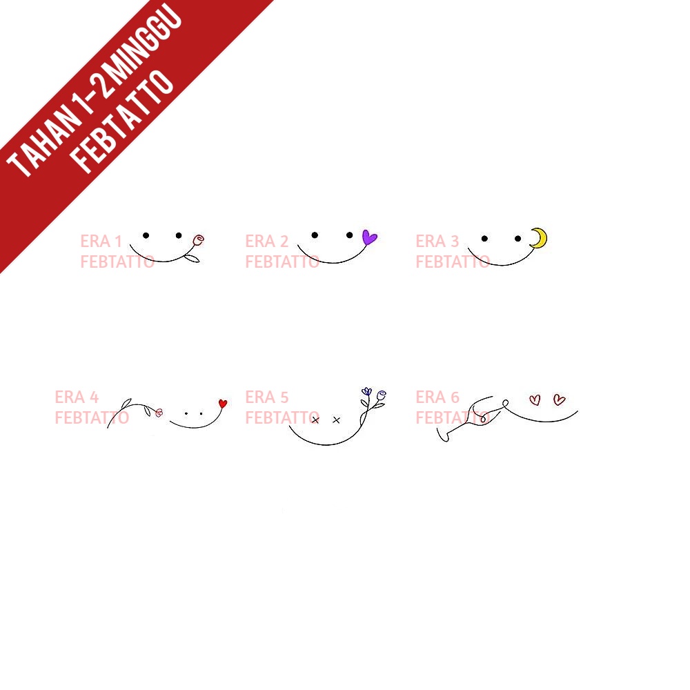 Tato Temporer Tato smile stiker Tatto - ERA 1-6