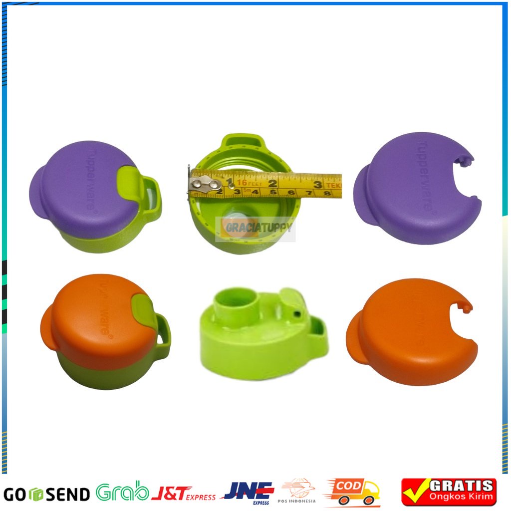 TUTUP BOTOL MINUM ECO BOTTLE 500ML 750ML 1L 1.5L 2L TUPPERWARE 1 PCS