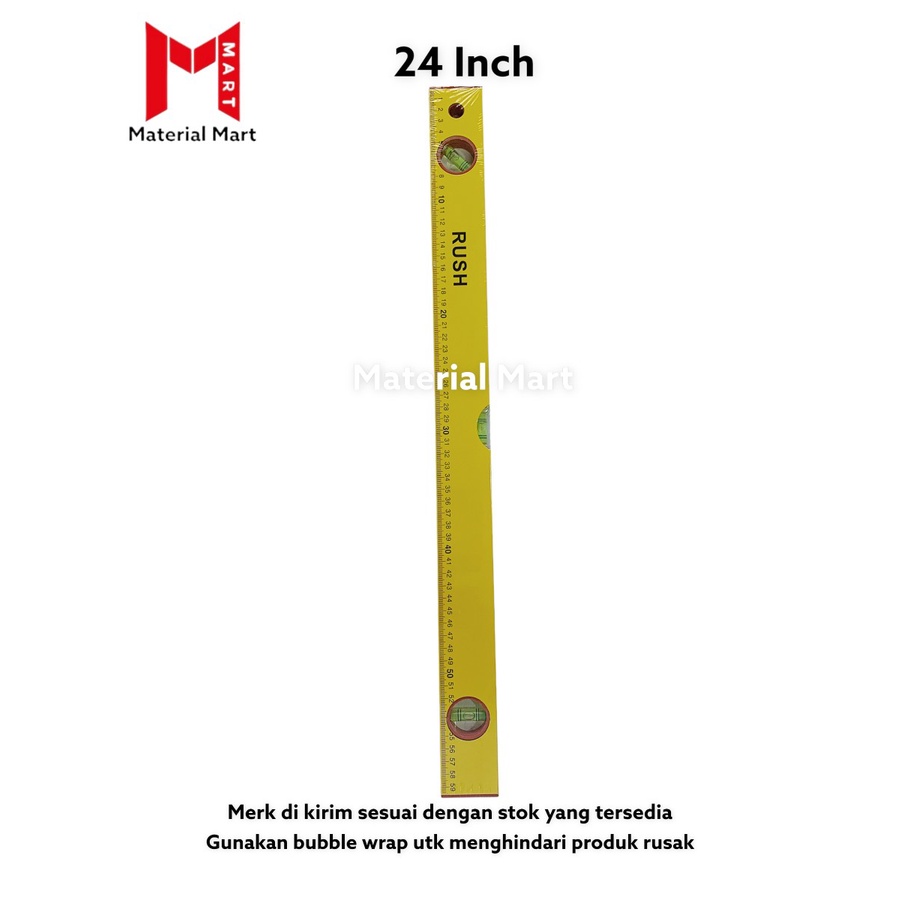 Waterpass 24 Inch | Alat Ukur Waterpas 24&quot; | Pengukur Dimensi No Magnet | Material Mart