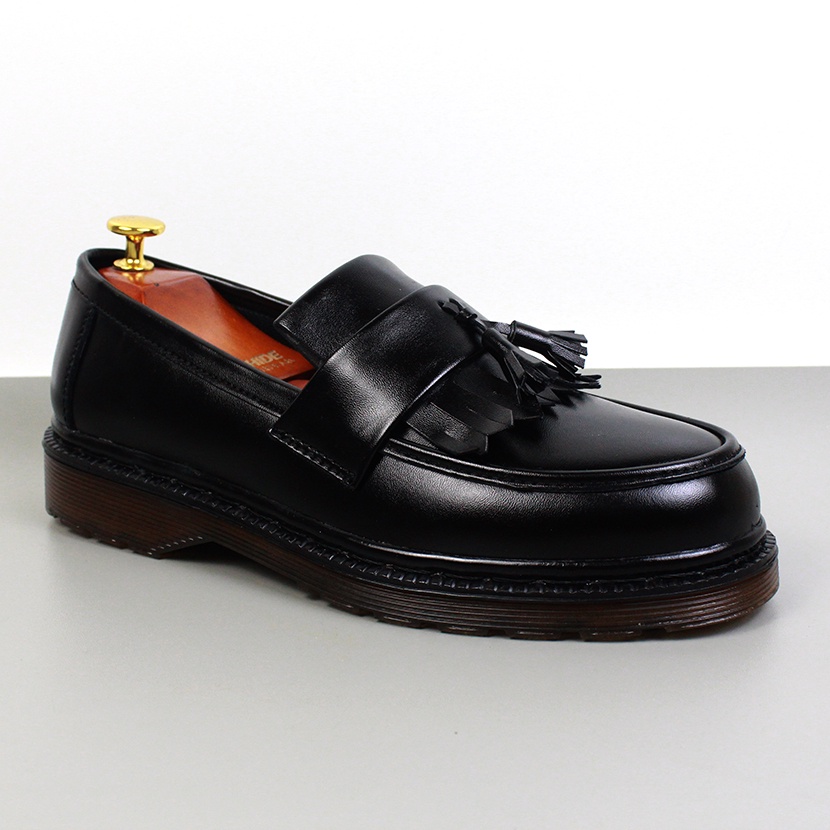 38-44 WARGI GLORY -  Sepatu Loafer Hitam Original Sepatu Tassel Formal Pria Wanita