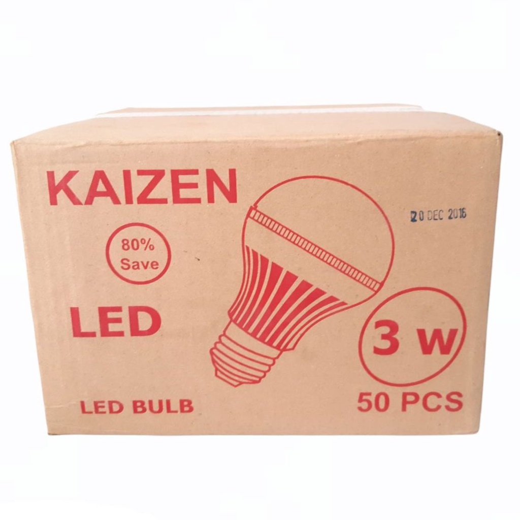 Paket 50 Pcs Kaizen Lampu LED Bulb 3 Watt