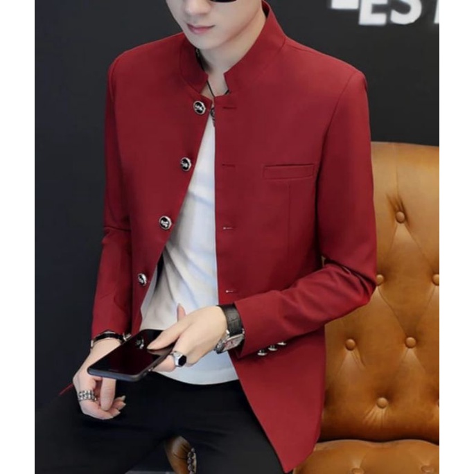 jas mandarin pria polos,jasko keren,jasko murah,jasko warna maroon