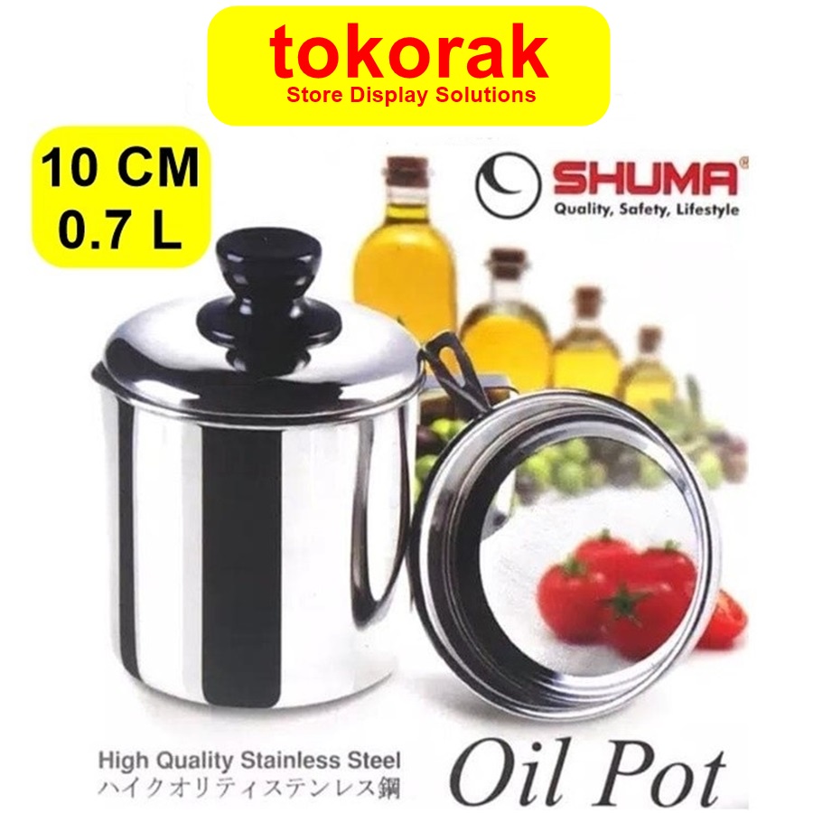 OILPOT TEMPAT PENYARING MINYAK 1100 700 ML SHUMA OIL POT STAINLESS