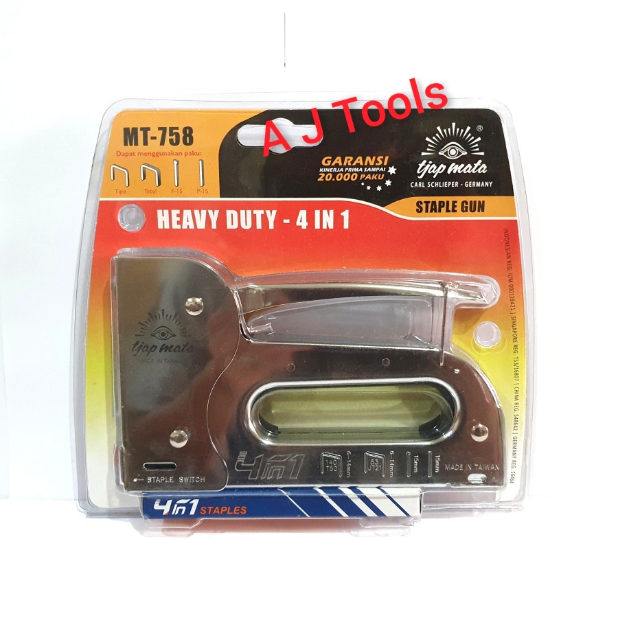 Staples Tembak / Stapler Gun 4 in 1 Tjap Mata MT-758