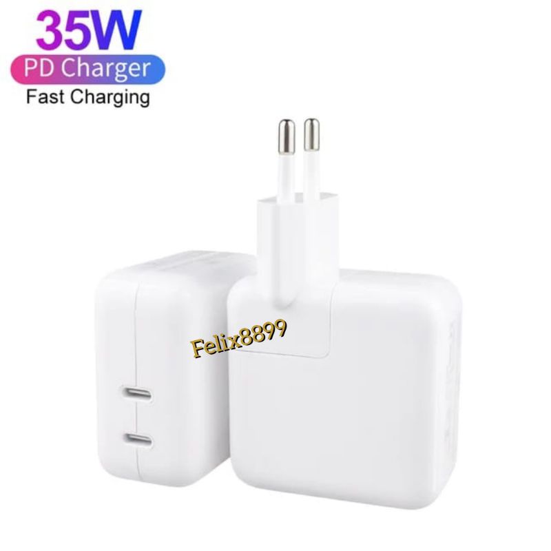 Adapter Charger Fast Charging 35W Dual Port Type C