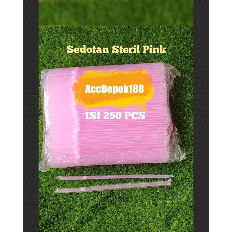 SEDOTAN PINK / SEDOTAN TEKUK LAPIS PLASTIK 5 ML PANJANG 26 CM  ISI 250 PCS