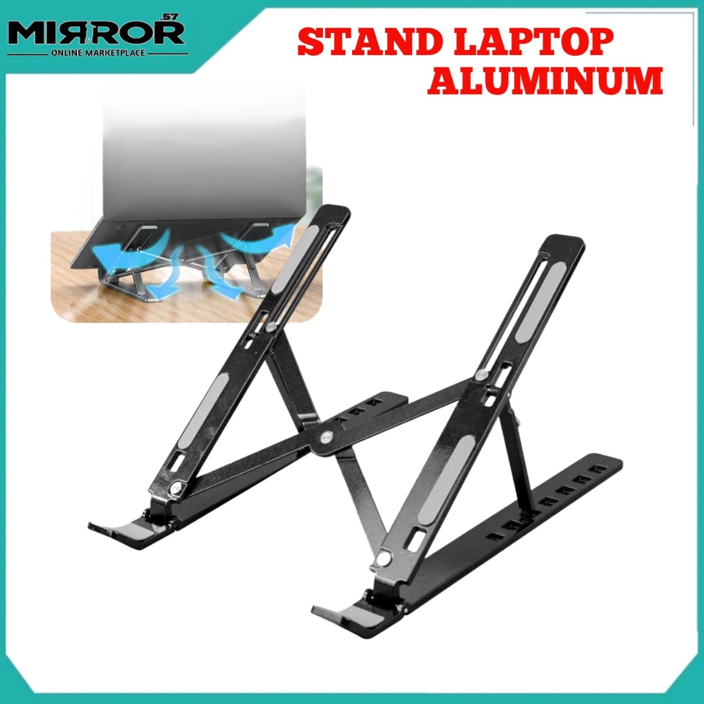 Stand Laptop Dudukan Laptop Dapat Di Lipat Bahan Aluminium 7 Heights