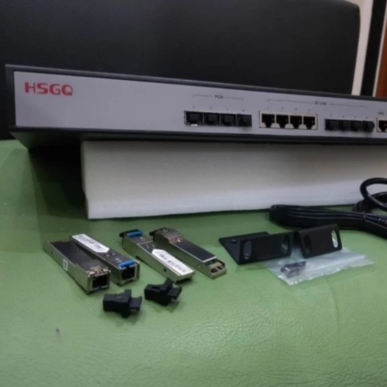 olt hsgq 4 port lengkap dengan sfp nya siap pake termurah
