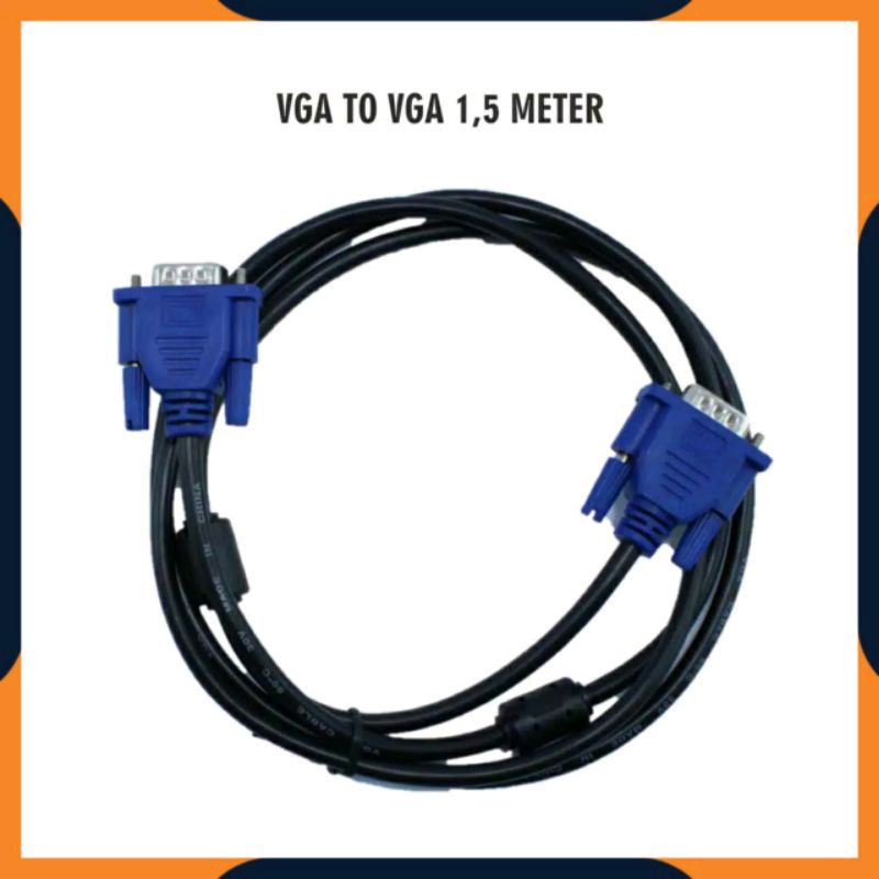 [COD] KABEL VGA TO VGA 1.5 METER + KABEL ADAPTER CONVERTER HDTV TO VGA + AUDIO / LAPTOP KE PROYEKTOR MONITOR