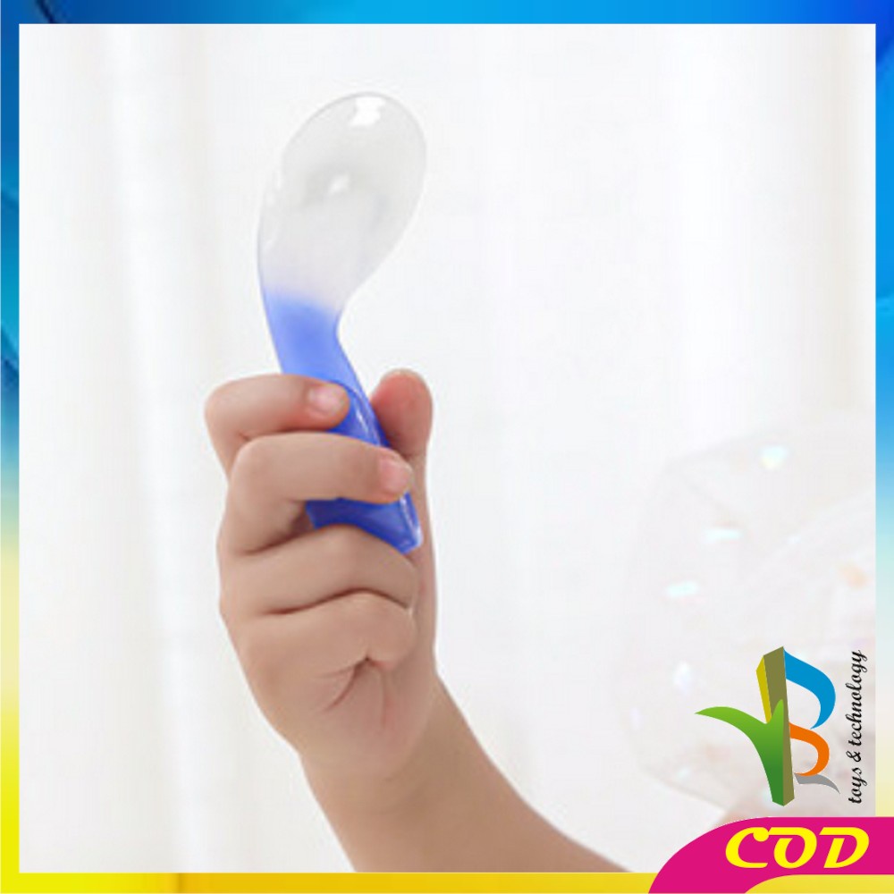 RB-C706 Sendok Garpu Makan Bayi Sensor Suhu Panas / Sendok Makan Bayi Sensor Panas / Alat Makan Set MPASI Bayi