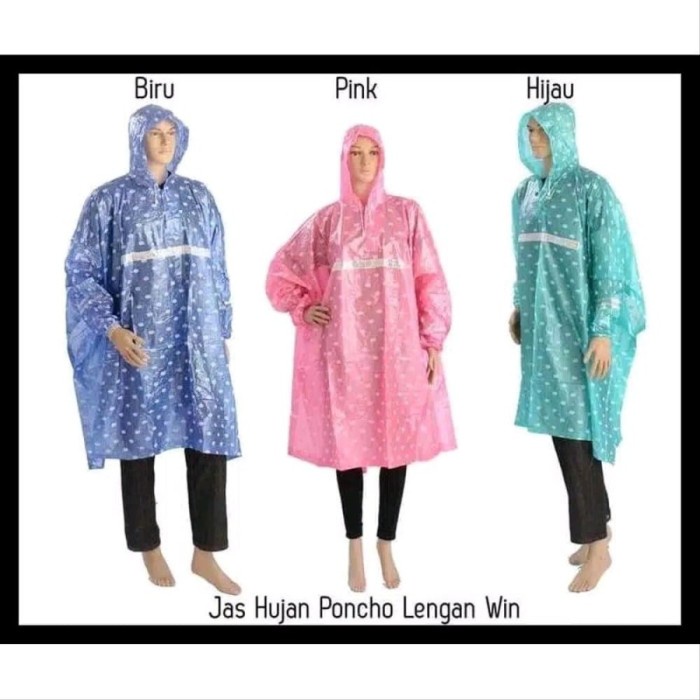 JAS HUJAN Ponco Lengan POLKADOT Pop Elmondo 713 Promo TERMURAH