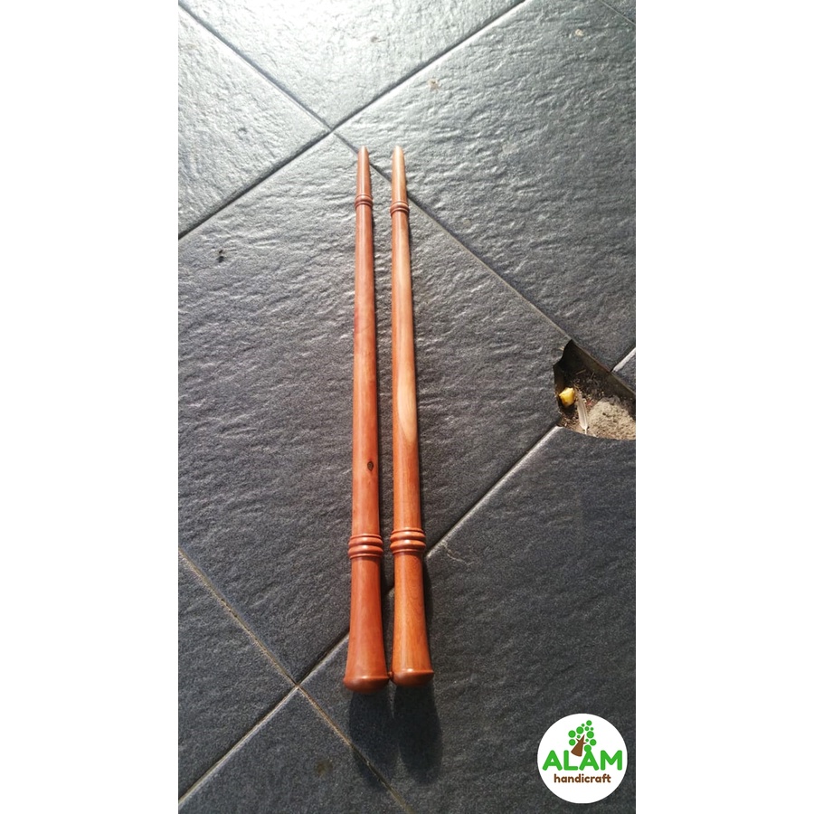 Tongkat kayu stigi laut asli