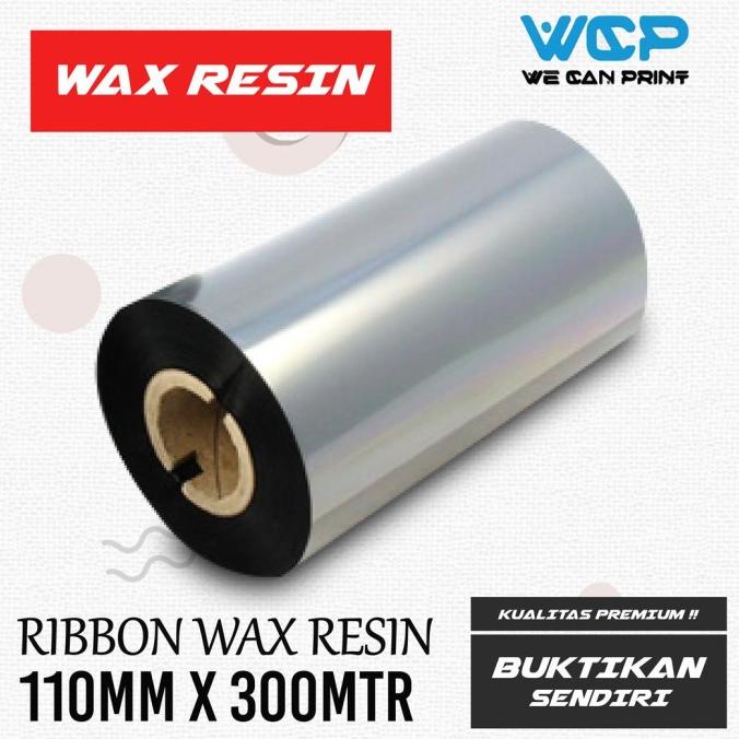 RIBBON WAX RESIN 110X300 METER RIBBON BARCODE 110 MM X 300 METER