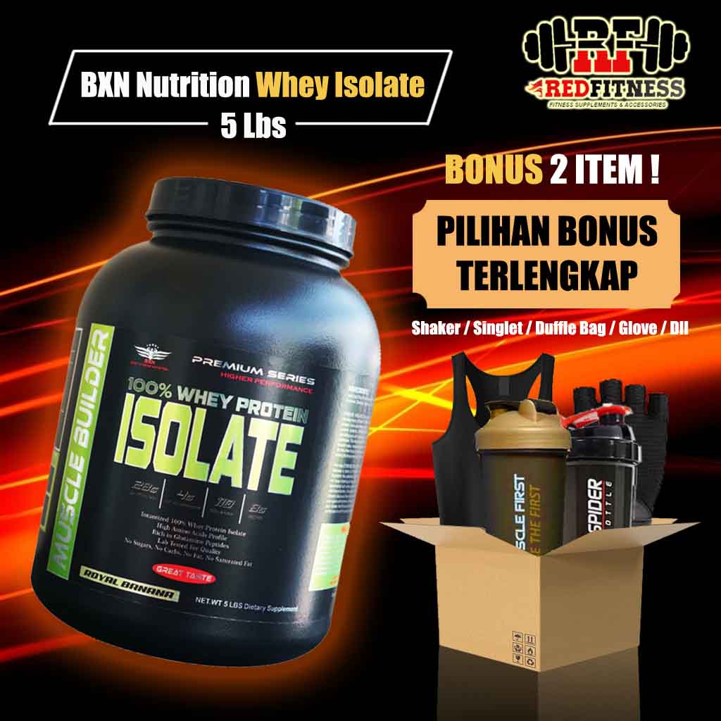 BXN Whey Protein Isolate Murni 5 lbs / 5lbs / 5lb / 5 lb Halal BPOM