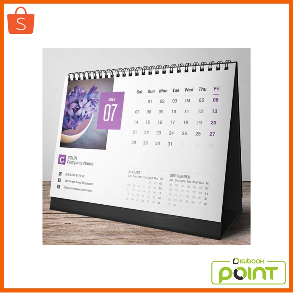 

Kalender Duduk 2024 Custom - Tatakan Linen 13 Lembar 2 Muka - Kertas AC 260 Tebal