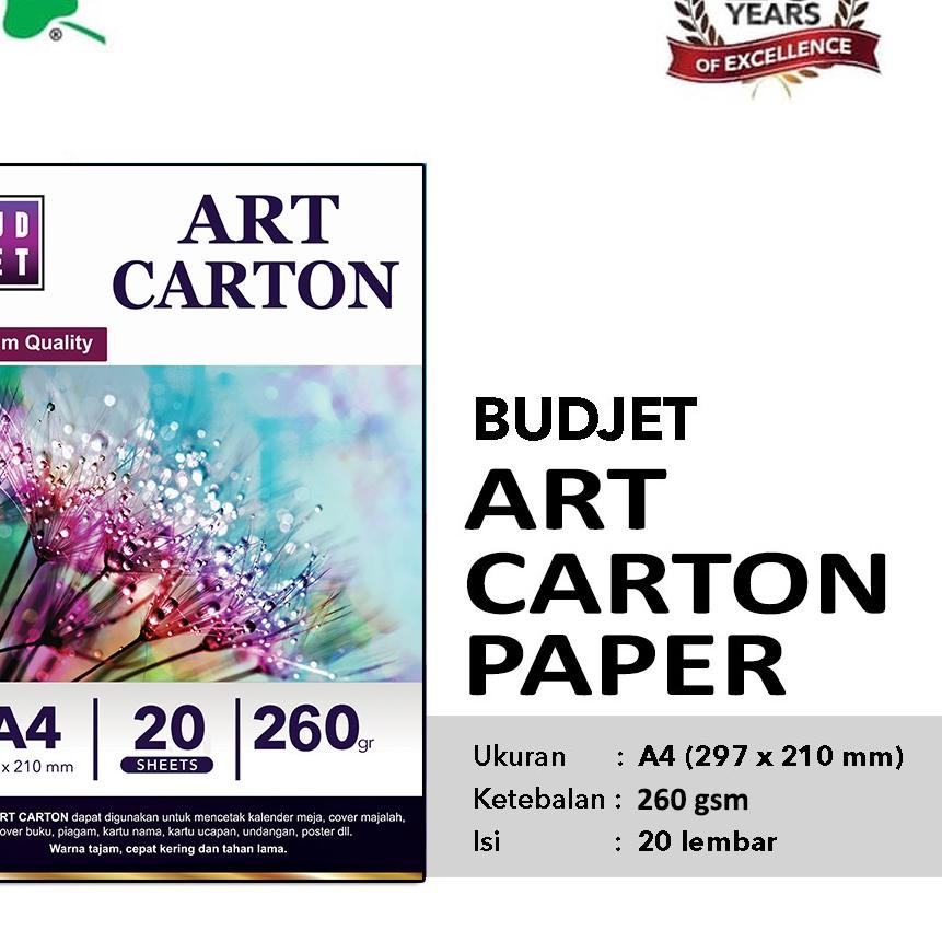 

TERBAIK Art Paper Cartoon Carton 260 gsm / Kertas Art Karton A4 / Cardboard#