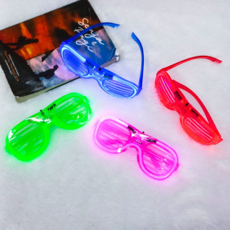 KacaMata viral isi 1pcs kaca mata lampu LED glasses Kaca mata party