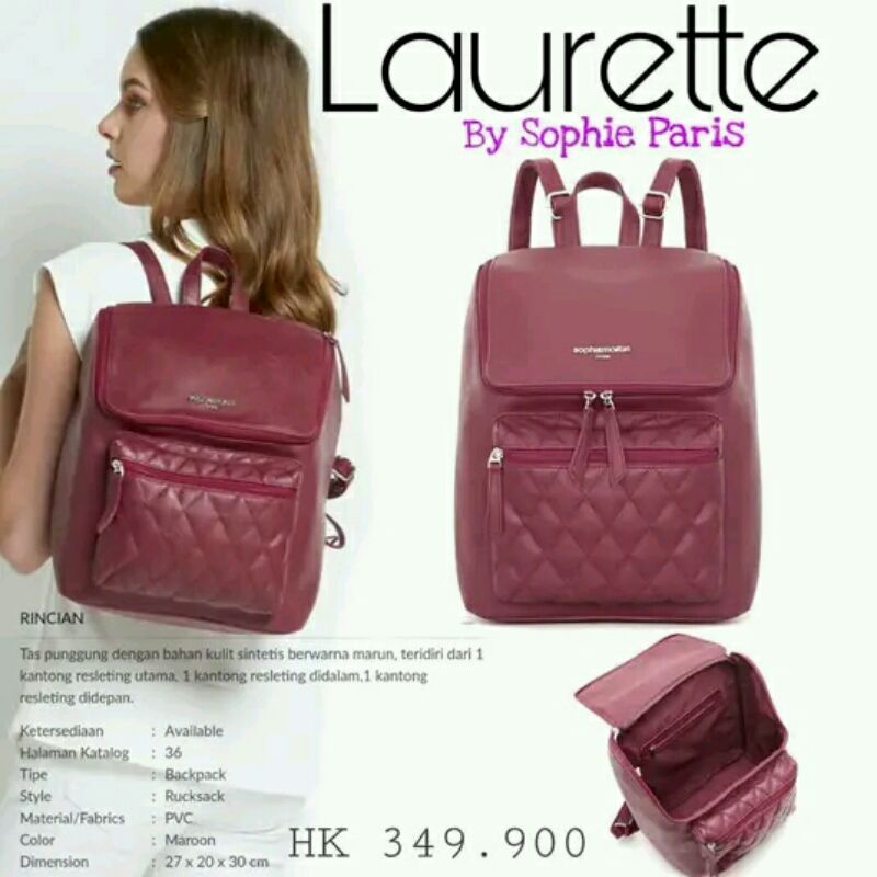 Tas laurette sophie martin paris gagnier sara ransel bagpack