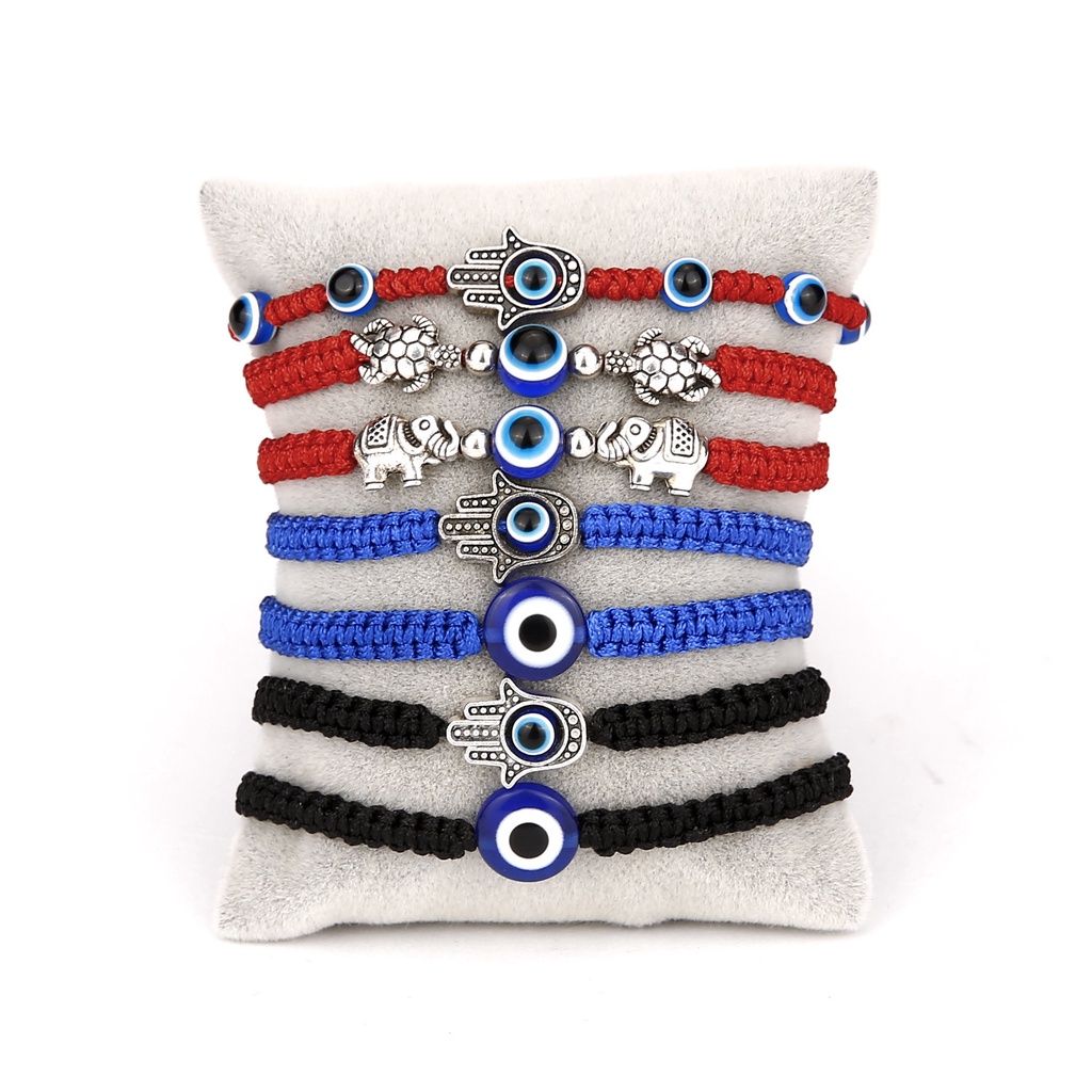 Gelang Lady Evil eye Palm Mata Biru Mata Jahat Tali Merah braided adjustable bracelet