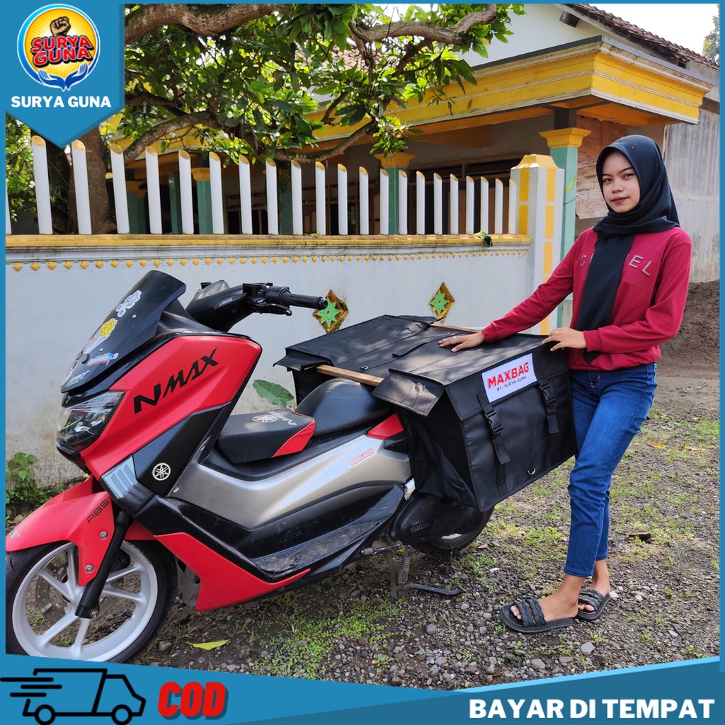 Tas motor kurir MAXBAG cocok di gunakan untuk delivery makanan laundry kirim barang tas ronjot bahan