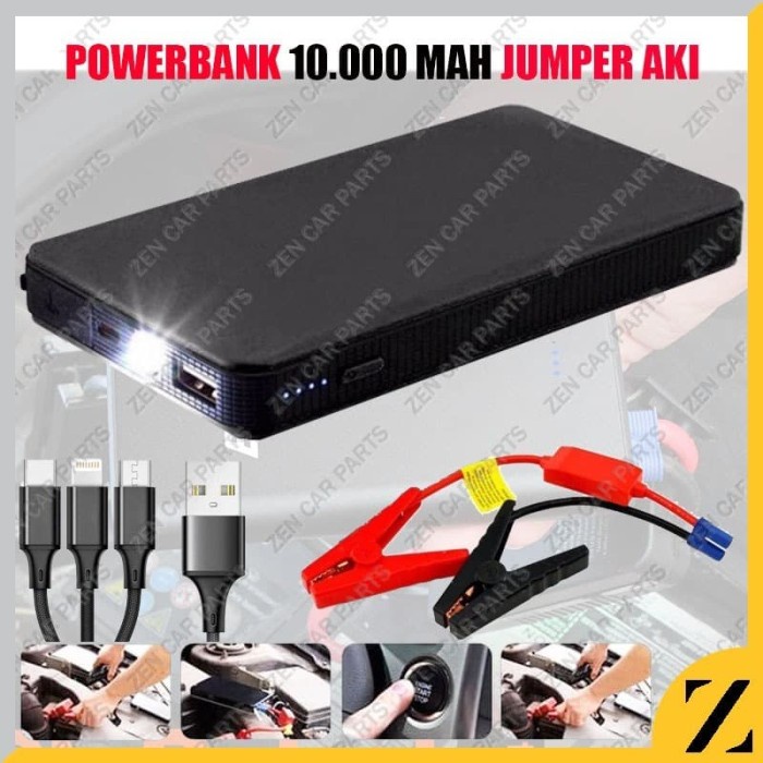 POWERBANK 10000 MAH FAST CHARGING CHARGER JUMPER AKI ACCU MOBIL