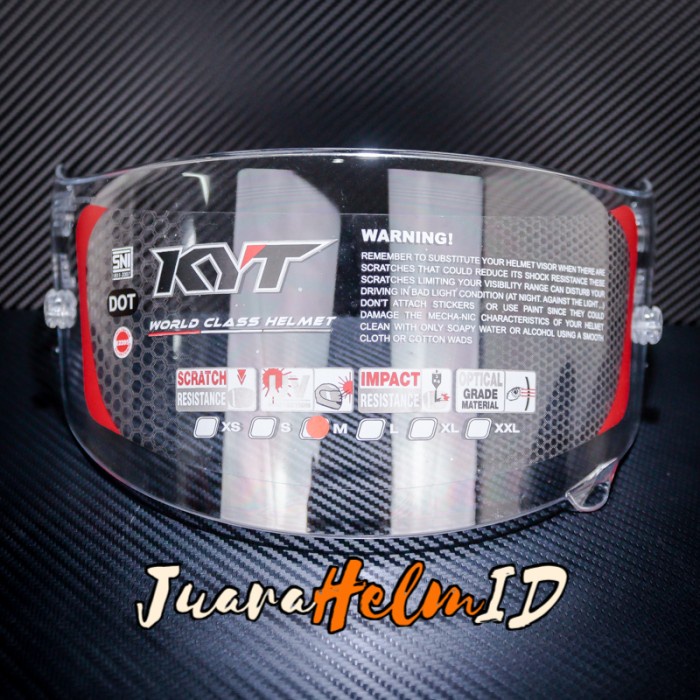 Kaca Visor Ori Flat Helm Kyt R10 Rc Seven K2 Rider / Kaca Mds Victory / Pin