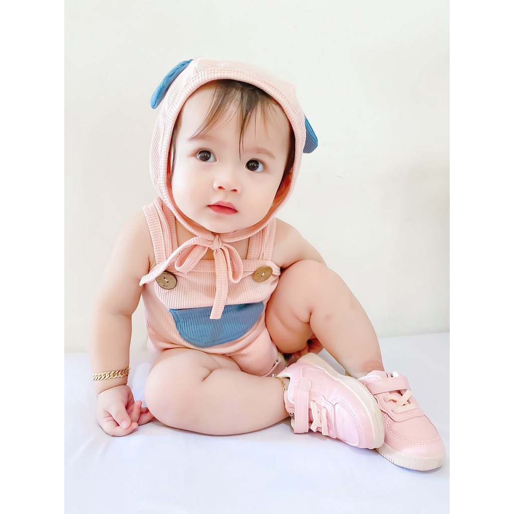 [12.12 SALE ] MIOUBABY -  overall free bonnet / overall baby / overall bayi / jumpsuit bayi / bodysuit bayi / selimut bayi / romper bayi / romper baby / baju kodok anak / overall anak / hadiah lahiran