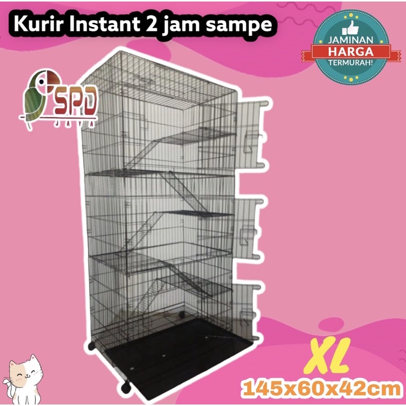 KANDANG KUCING MURAH TINGKAT 5 SIZE XL 145X60X42CM