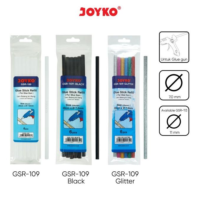 

Glue Stick Refill Lem Bakar Isi Lem Tembak Joyko GSR-109 ~ 113 6 PCS
