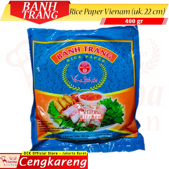 

BANH TRANG Rice Paper 400 GR / Kulit Lumpia Vietnam 400gr - 1 PAK - 22CM