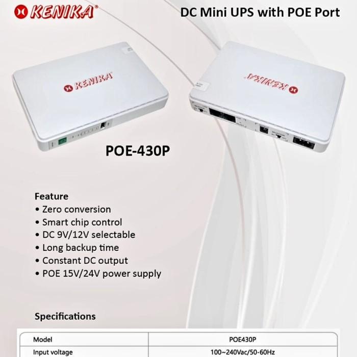 Kenika Mini Dc Ups Poe 430 P