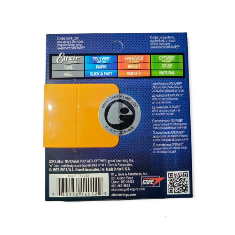 Senar Gitar Elixir Electric Nanoweb 10-46